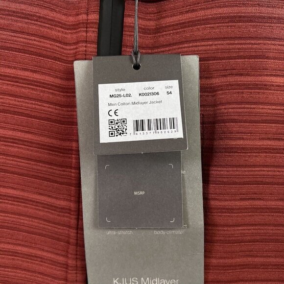 KJUS Golf Jacket Colton Midlayer Men's XL (54) Red Slim Fit $279 Preppy Full Zip - Picture 6 of 16